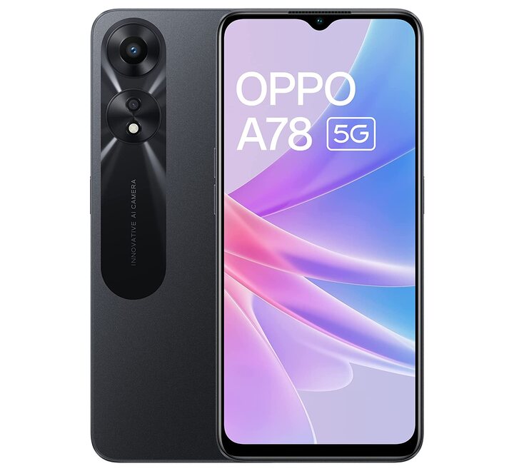 Oppo A78 5G (Glowing Black 8GB RAM 128 Storage) | 5000 mAh Battery with 33W SUPERVOOC Charger| 50MP AI Camera | 90Hz Refresh Rate (A78 5G 8+128GB BLACK)